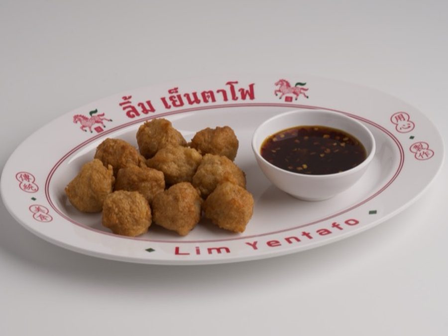 ลูกชิ้นกุ้งเยาวราชทอด